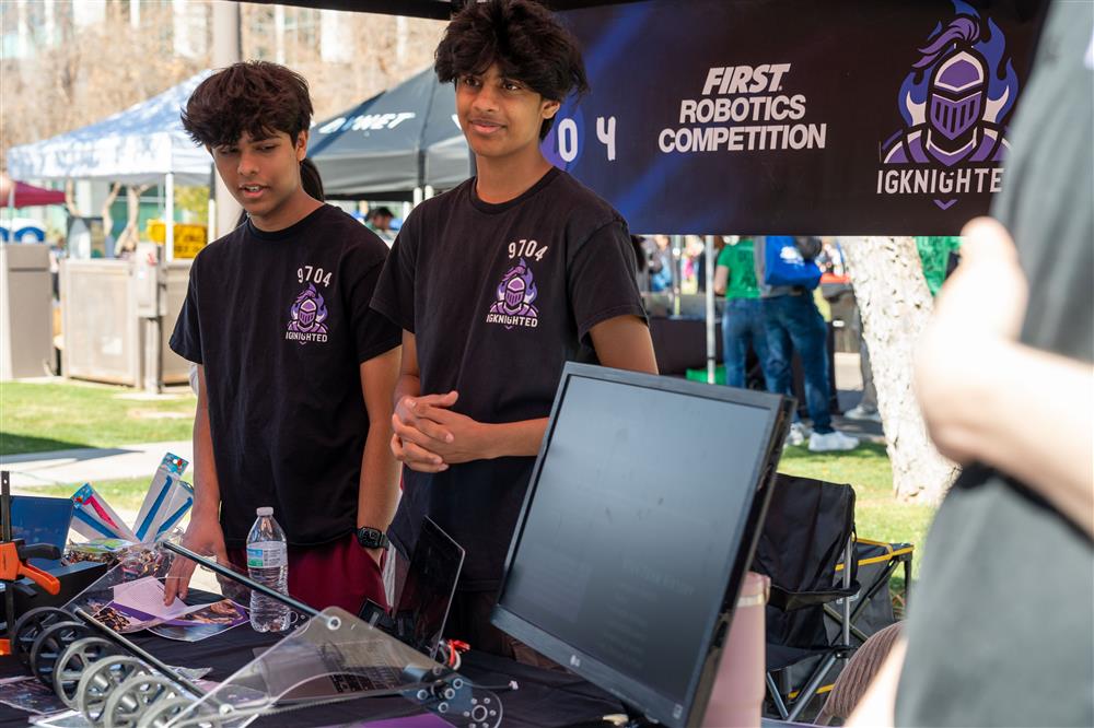 A group photo of students in Arizona College Prep's robotics team.
